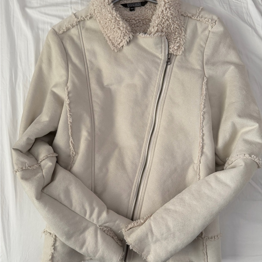 Cream Sherpa Jacket